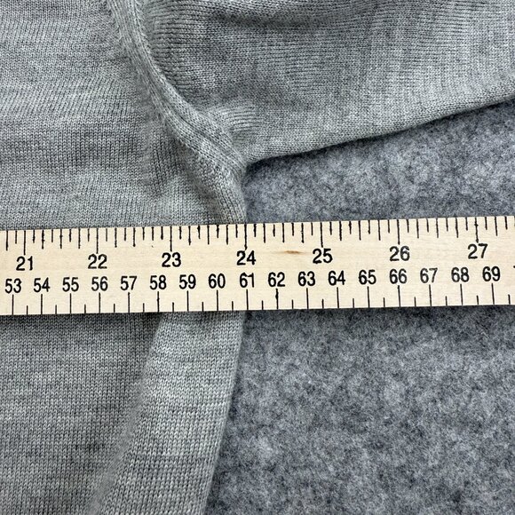 Giorgiolini Men's Polo Sweater 100% Wool Made in Italy Merino Extrafine Gray XL - Picture 7 of 11
